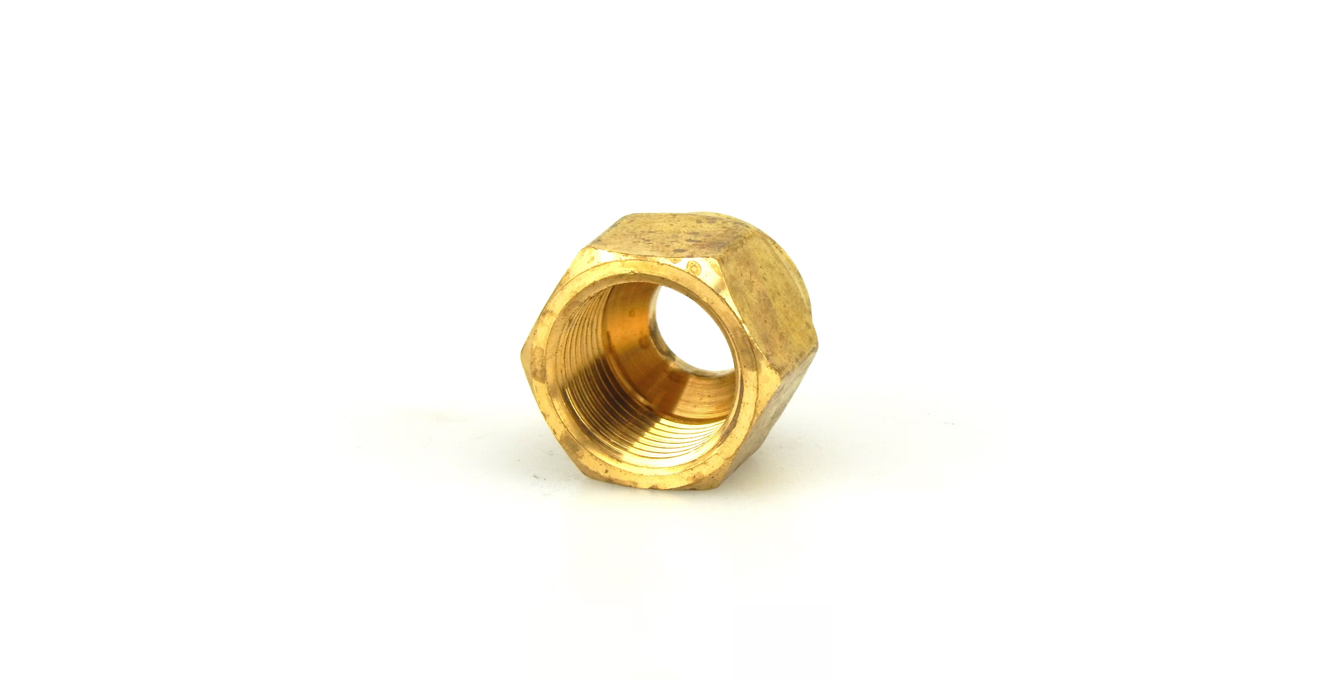 Brass Nut, 1/2"x3/8"FlrxTube Short forged NRS4-86